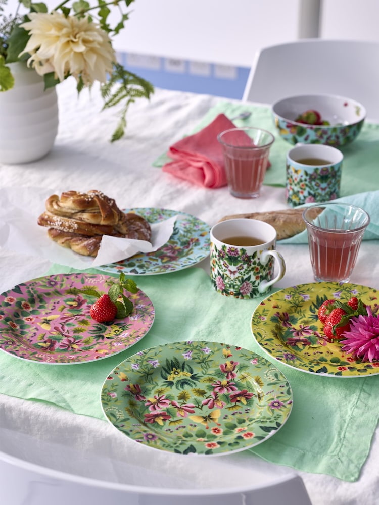 Designers Guild Ikebana Damask Side Plates Set Of 4 - Image 6 of 6