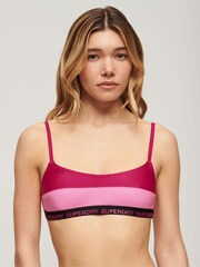 SUPERDRY Pink SUPERDRY Elastic Bralette Bikini Top - Image 1 of 4