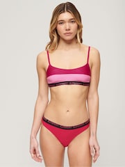 SUPERDRY Pink SUPERDRY Elastic Bralette Bikini Top - Image 3 of 4