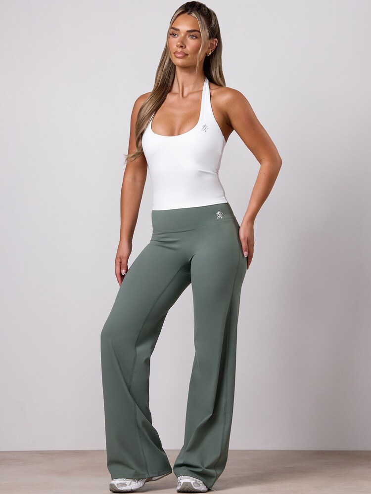 Gym King Green 365 Lightweight Straight Leg Yoga Trousers - Image 1 of 4 Gym King Green 365 Lightweight Straight Leg Yoga Trousers - Image 1 of 4