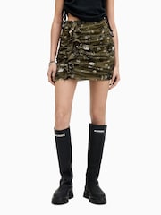 AllSaints Green Gloria Kora Skirt - Image 2 of 6