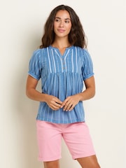 Brakeburn Blue 100% Cotton Sadie Blouse - Image 1 of 6
