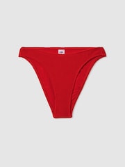 Good American Bright Red Always Fits Textured Bikini Top - Image 2 of 5