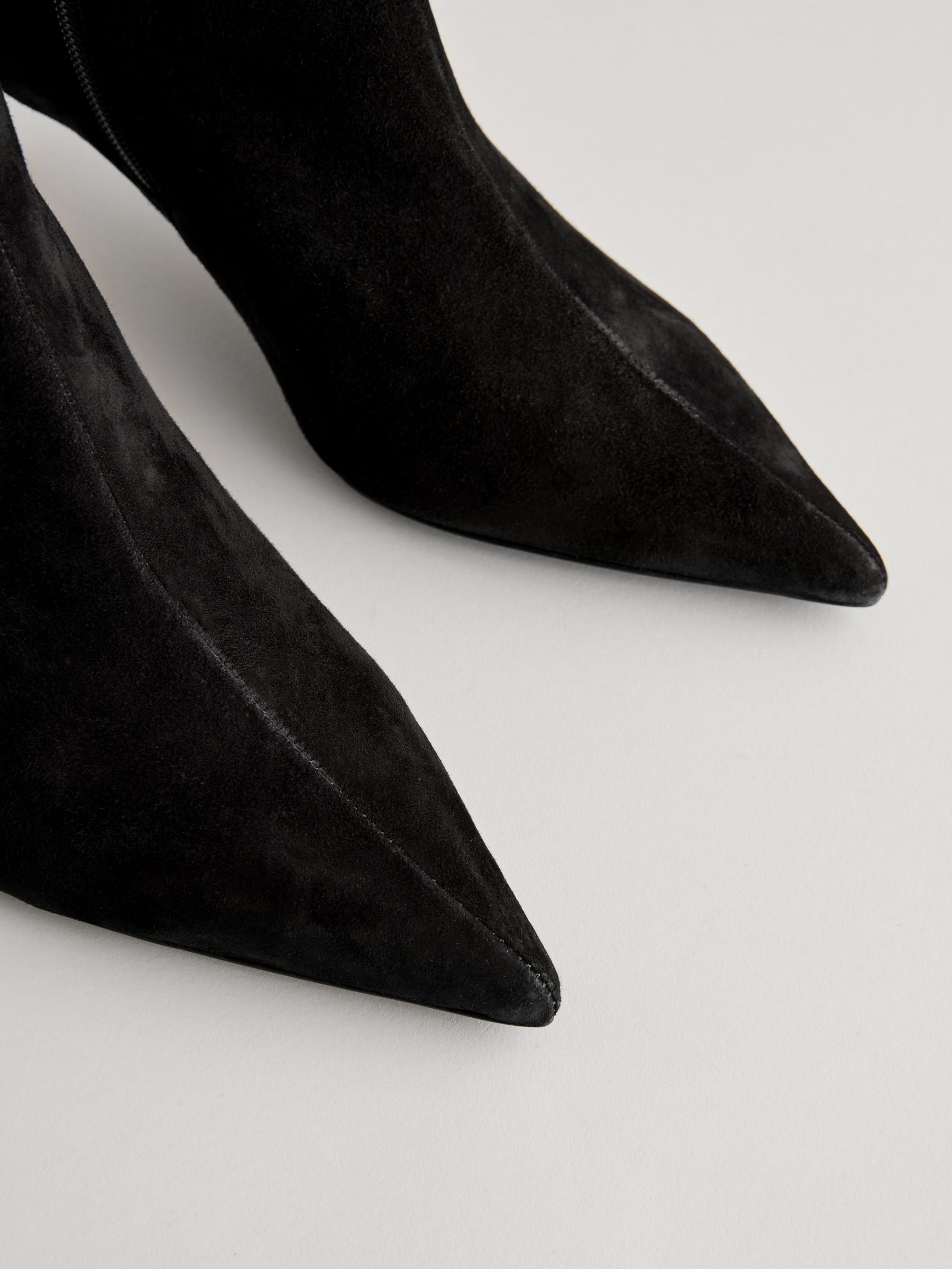 Buy Black Suede Pointed Toe Skinny Heeled Ankle Boots from Next Canada