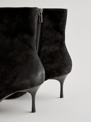 Black Suede - Forever Comfort® Pointed Toe Skinny Heeled Ankle Boots - Image 8 of 8