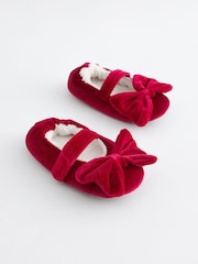 Red Bow Ballet Slippers - Image 1 of 5