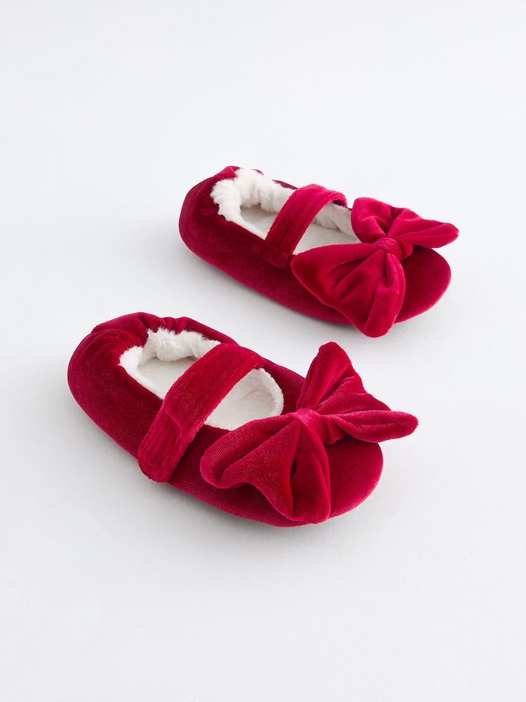 Red Bow Ballet Slippers - Image 1 of 5