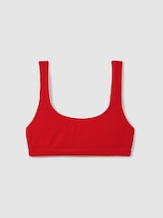 Good American Bright Red Good American Always Fits Textured Bikini Bottoms - Image 2 of 5