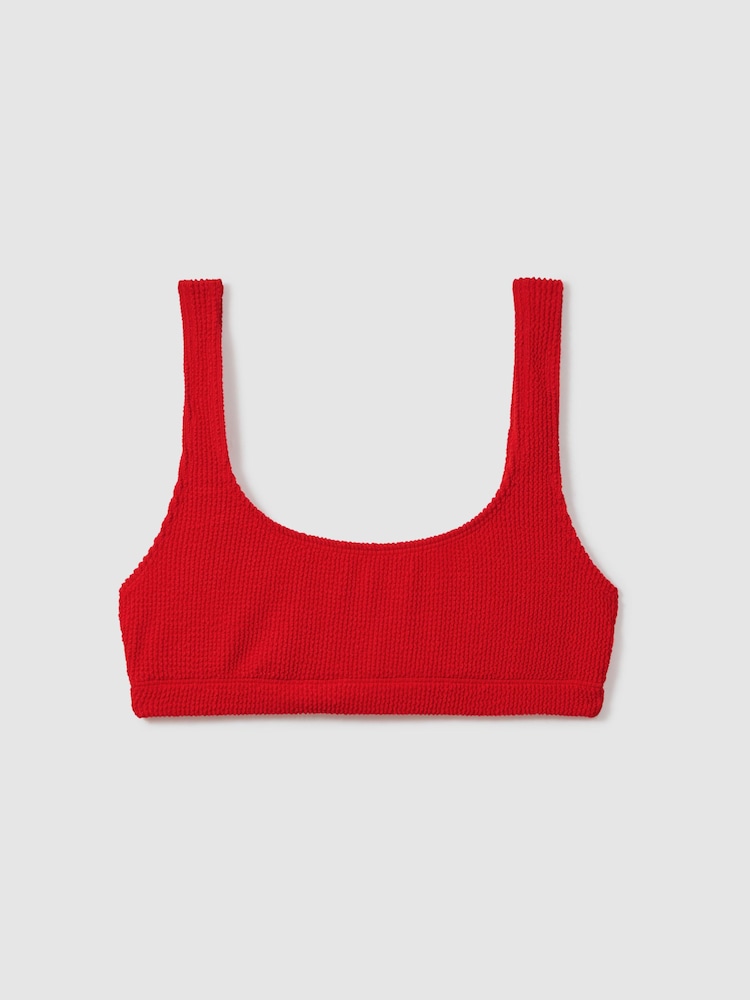Good American Bright Red Good American Always Fits Textured Bikini Bottoms - Image 2 of 5