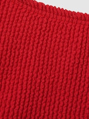Good American Bright Red Good American Always Fits Textured Bikini Bottoms - Image 5 of 5