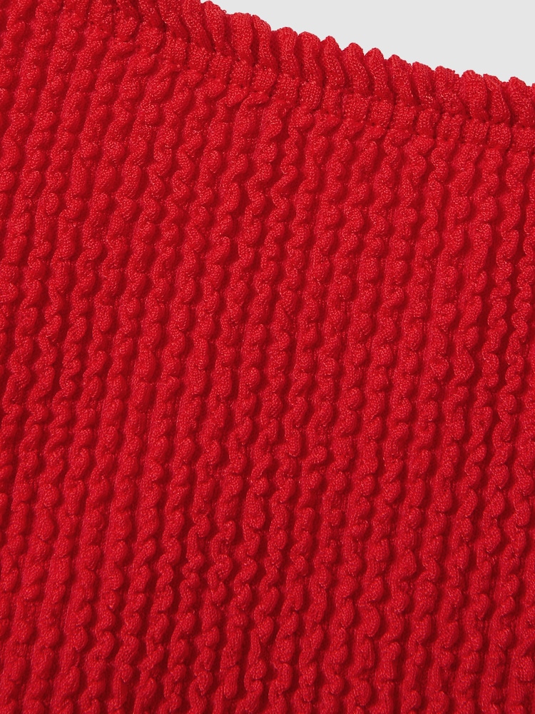 Good American Bright Red Good American Always Fits Textured Bikini Bottoms - Image 5 of 5 Good American Bright Red Good American Always Fits Textured Bikini Bottoms - Image 5 of 5