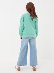 FatFace Tilbury Green Crew Sweatshirt - Image 2 of 4