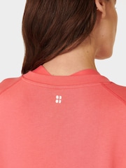 Sweaty Betty Coral Pink After Class Crop Sweatshirt - Image 5 of 7