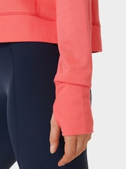 Sweaty Betty Coral Pink After Class Crop Sweatshirt - Image 6 of 7