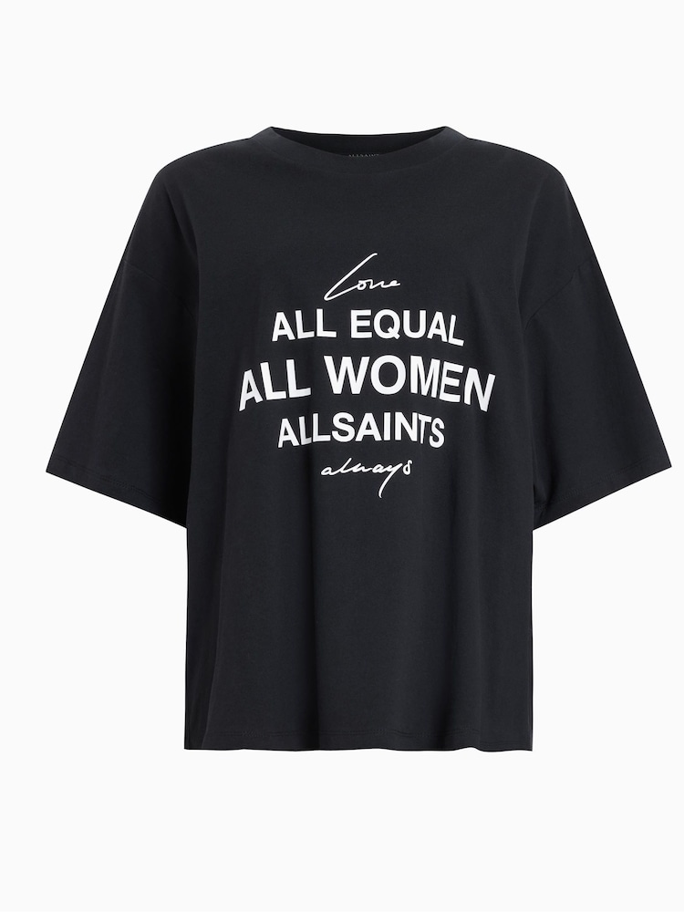 AllSaints Black Carlie T-Shirt - Image 5 of 5