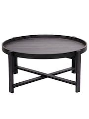 Pacific Dark Grey Marmara Oak Veneer Round Coffee Table - Image 2 of 6