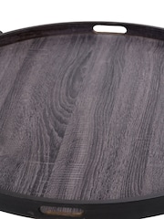 Pacific Dark Grey Marmara Oak Veneer Round Coffee Table - Image 6 of 6