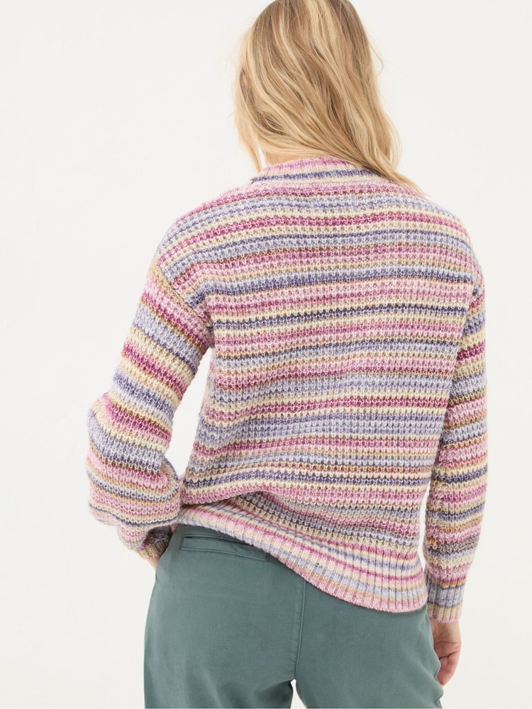 FatFace Camille Multi Stripe Jumper - Image 2 of 6 FatFace Camille Multi Stripe Jumper - Image 2 of 6