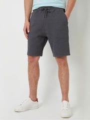 Threadbare Grey Waffle Texture Sweat Shorts - Image 1 of 4