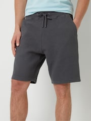 Threadbare Grey Waffle Texture Sweat Shorts - Image 4 of 4