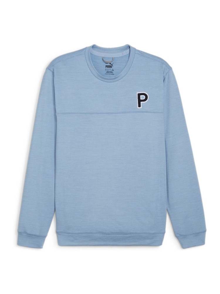 Puma Blue Cloudspun Patch Crew Neck Sweatshirt - Image 1 of 2