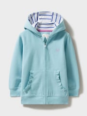 Crew Clothing Blue Plain Cotton Classic Hoodie - Image 1 of 3