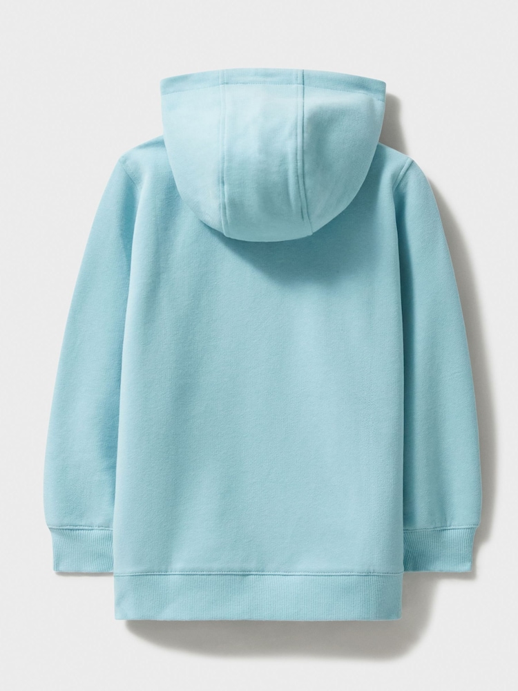 Crew Clothing Blue Plain Cotton Classic Hoodie - Image 2 of 3