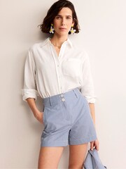 Boden Blue Westbourne Textured Shorts - Image 1 of 5