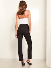 Lipsy Black Petite High Waist Crop Straight Leg jeans - Image 4 of 4