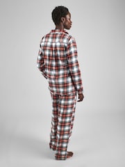 JoJo Maman Bébé Cream Womens Check Woven Pyjamas Set - Image 4 of 5
