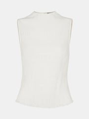 Whistles White Plissé Sleeveless Top - Image 5 of 5