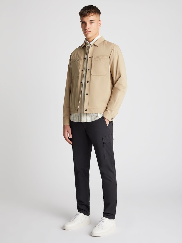Remus Uomo Natural Regular Fit 100% Cotton Twill Utility Jacket - Image 2 of 6
