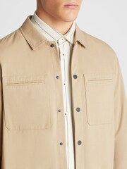Remus Uomo Natural Regular Fit 100% Cotton Twill Utility Jacket - Image 5 of 6