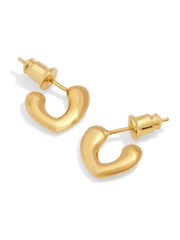 Katie Loxton Gold Tone Alora Heart Waterproof Huggie Earrings - Image 2 of 4