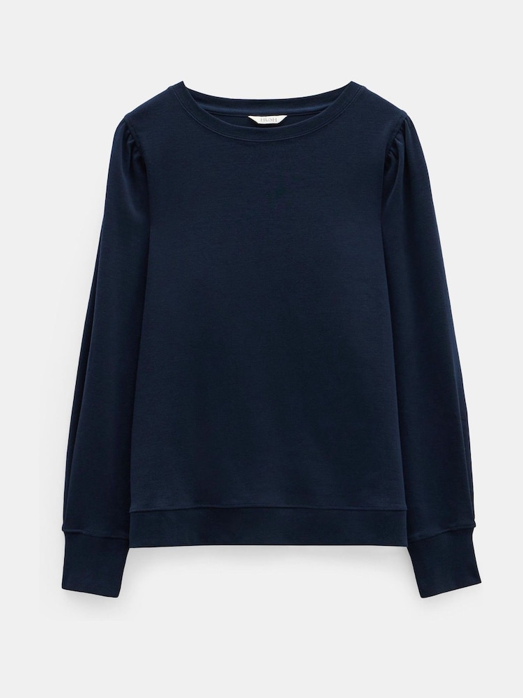 Blau & Marineblau - Hush Emily – Top aus 100 % Baumwolljersey mit Puffärmel - Bild 5 von 5