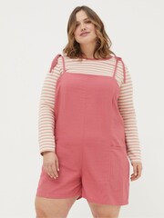 FatFace Hallie Pink Linen Blend Playsuit - Image 4 of 5