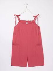 FatFace Hallie Pink Linen Blend Playsuit - Image 5 of 5