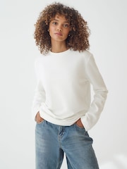 Black/White Heavyweight Long Sleeve Crew Neck T-Shirts 2 Pack - Image 3 of 8