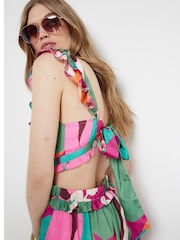 River Island Tropical Frill Tie Playsuit - Bild 2 von 4
