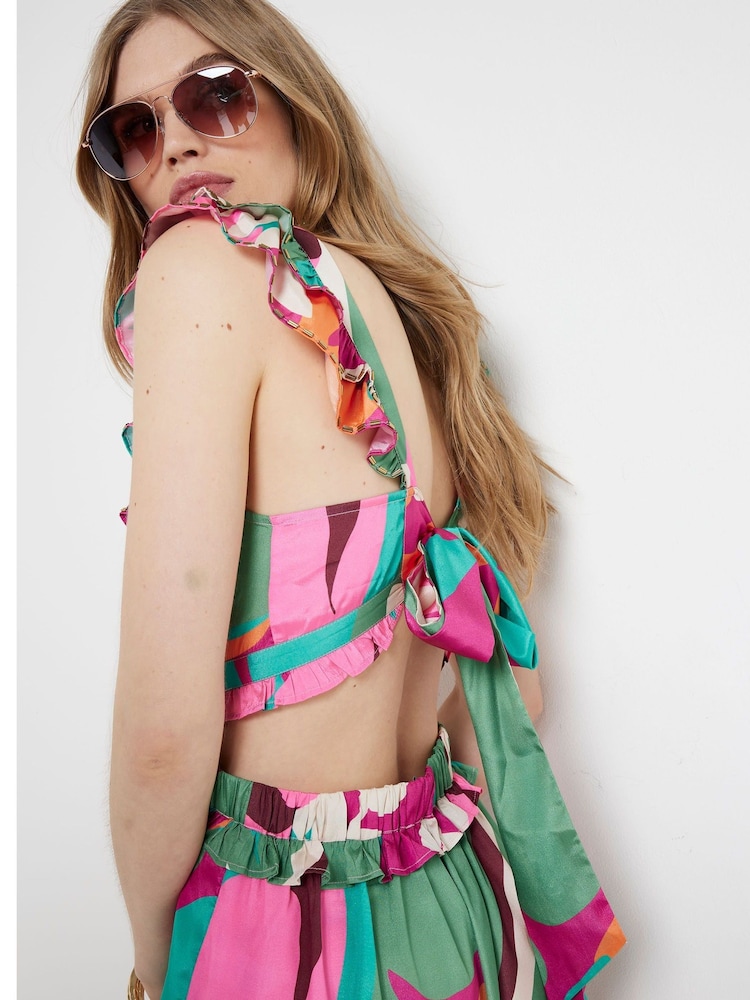 River Island Tropical Frill Tie Playsuit - Bild 2 von 4