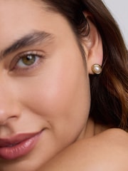 D.Louise Gold Tone Mini Pearl Studs - Image 3 of 4