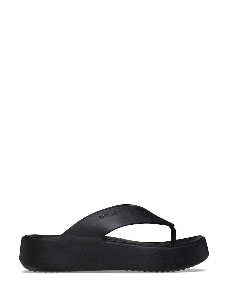Crocs Black Getaway Platform Flip Flops - Image 1 of 5