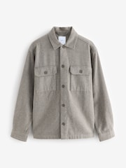 Grey Twin Pocket Shacket Overshirt with Wool - Image 7 of 12