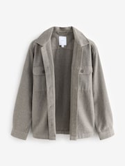Grey Twin Pocket Shacket Overshirt with Wool - Image 8 of 12