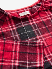 Red Check Long Sleeve 100% Cotton Jersey Dress (3-16yrs) - Image 4 of 8