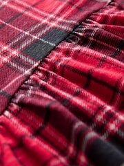 Red Check Long Sleeve 100% Cotton Jersey Dress (3-16yrs) - Image 8 of 8