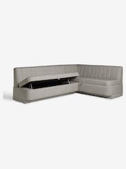 Chunky Weave Mid Grey Anderson Storage Right Hand Dining Bench - Image 10 of 11