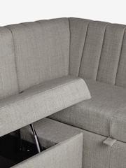 Chunky Weave Mid Grey Anderson Storage Right Hand Dining Bench - Image 11 of 11