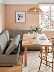 Chunky Weave Mid Grey Anderson Storage Right Hand Dining Bench - Image 2 of 11