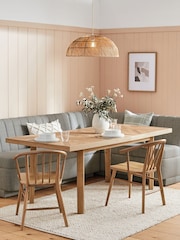 Chunky Weave Mid Grey Anderson Storage Right Hand Dining Bench - Image 3 of 11
